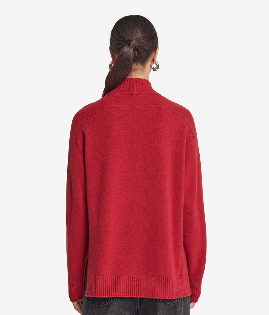 ultraweicher kaschmir-rollkragenpullover mit eingesetzten Ärmeln