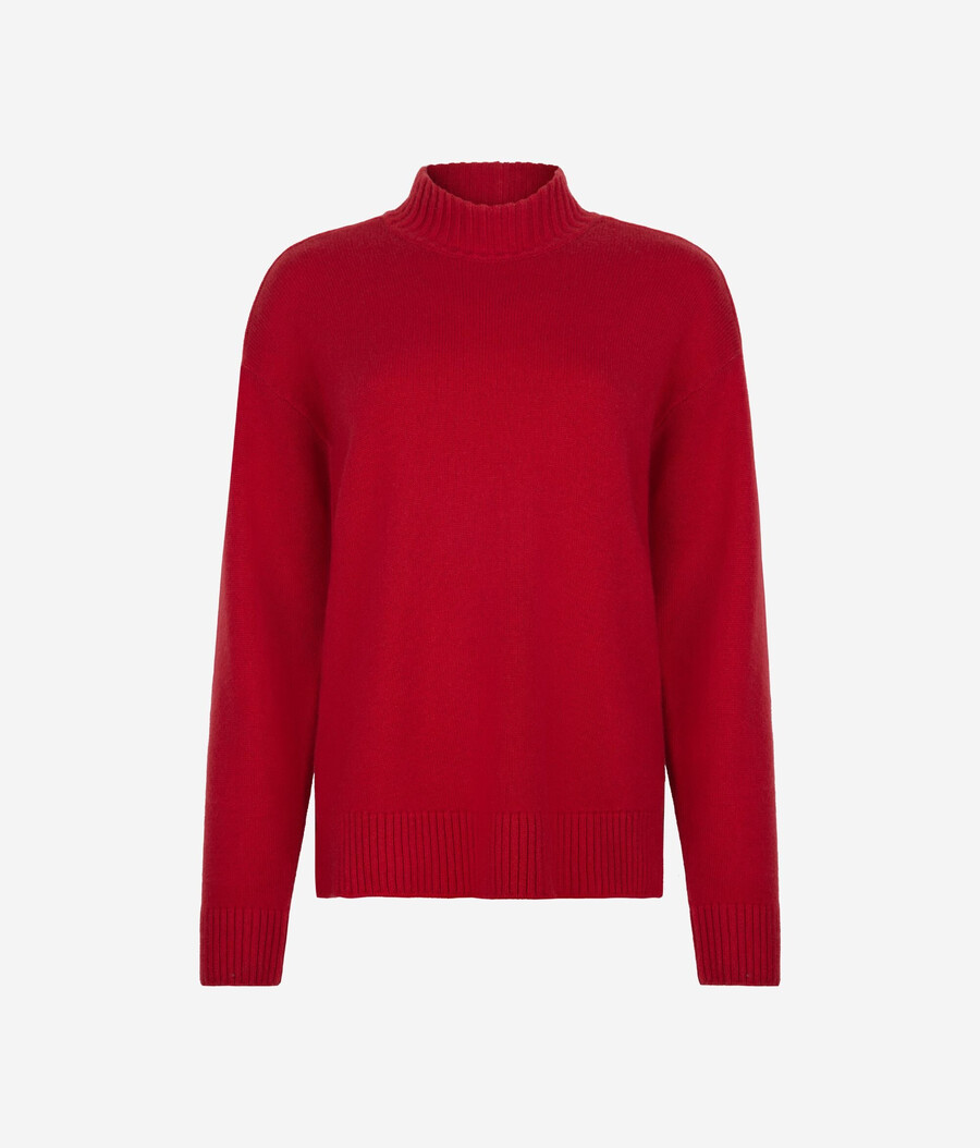 ultraweicher kaschmir-rollkragenpullover mit eingesetzten Ärmeln