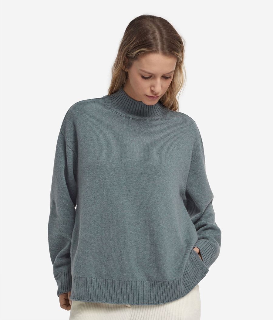 ultraweicher kaschmir-rollkragenpullover mit eingesetzten Ärmeln