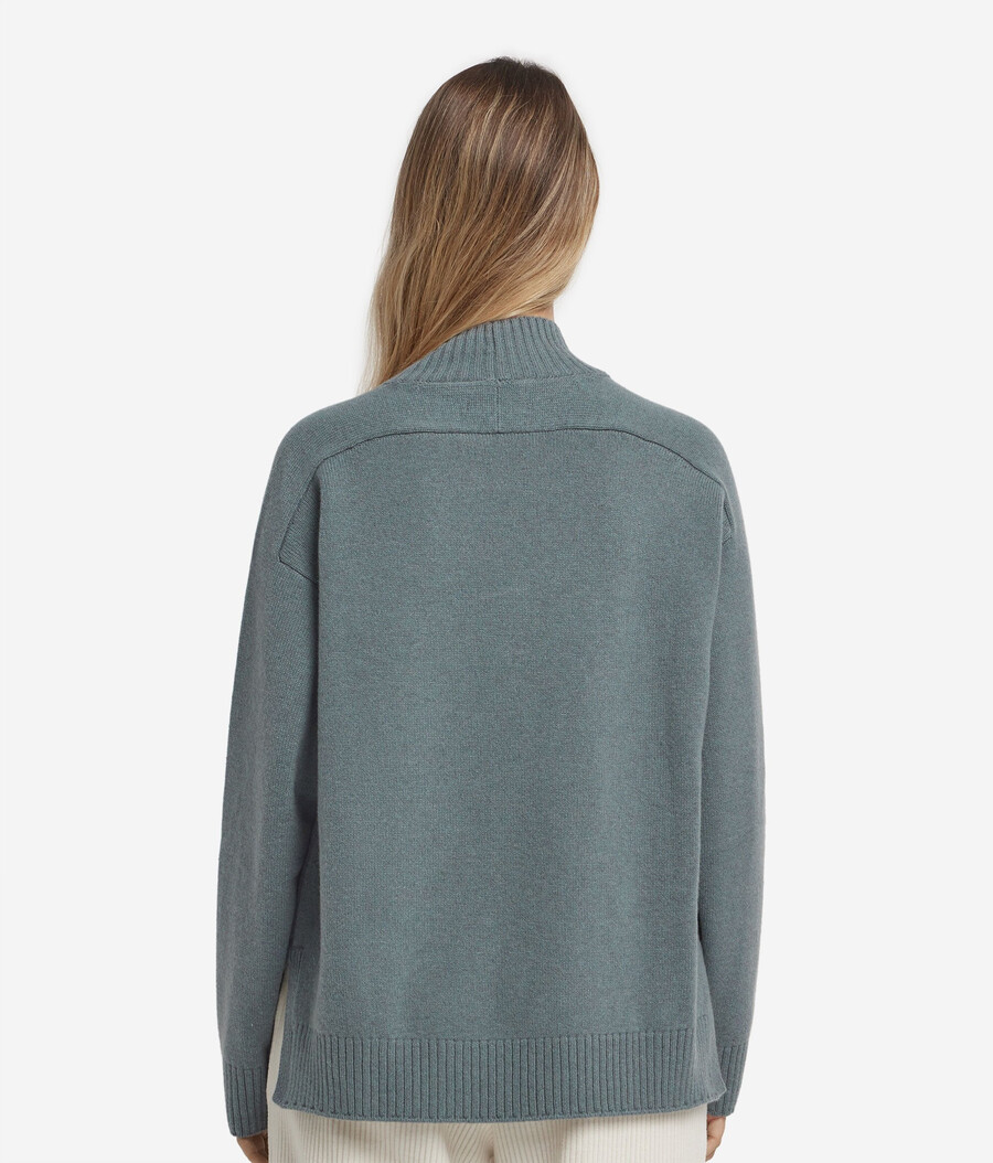 ultraweicher kaschmir-rollkragenpullover mit eingesetzten Ärmeln