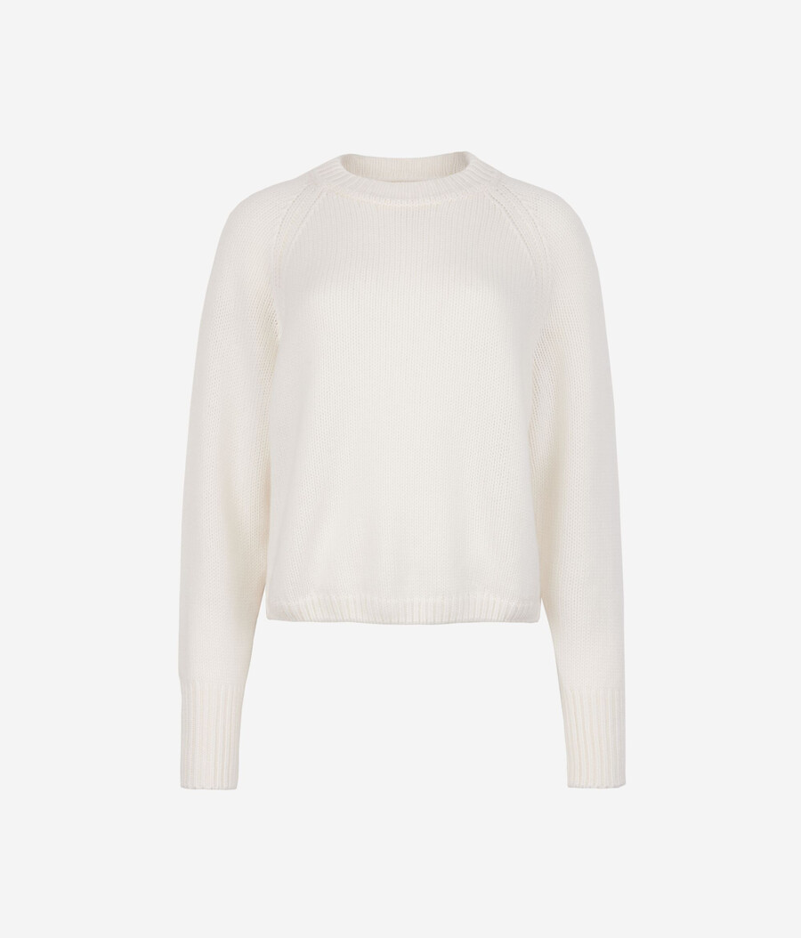 rundhals-pullover aus kaschmir-trikot