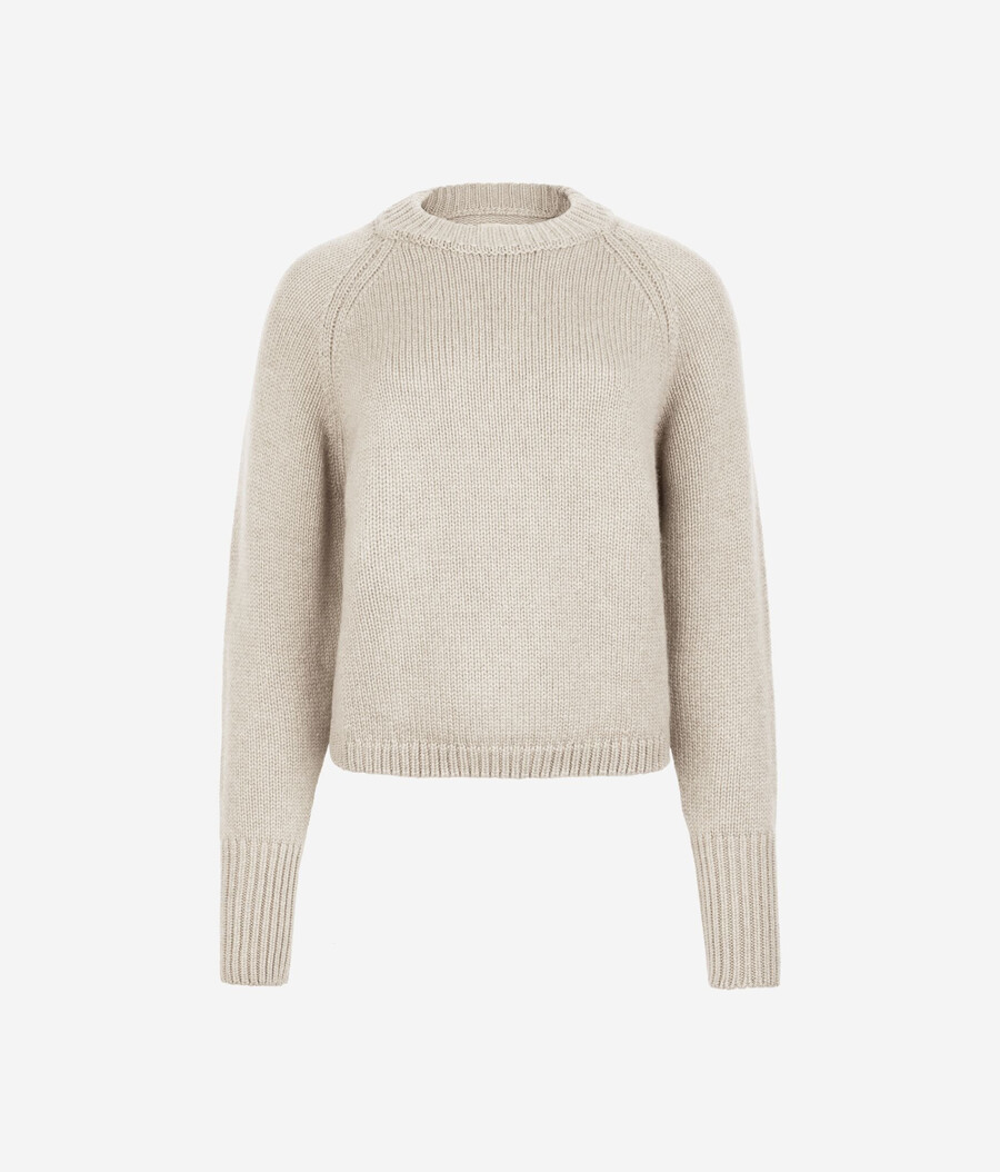 rundhals-pullover aus kaschmir-trikot