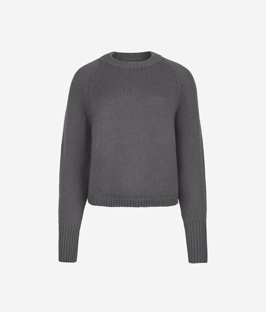 rundhals-pullover aus kaschmir-trikot