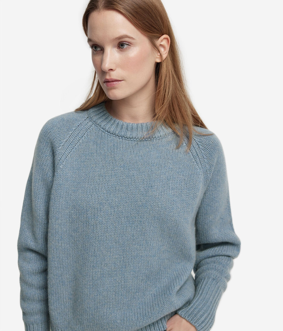 rundhals-pullover aus kaschmir-trikot