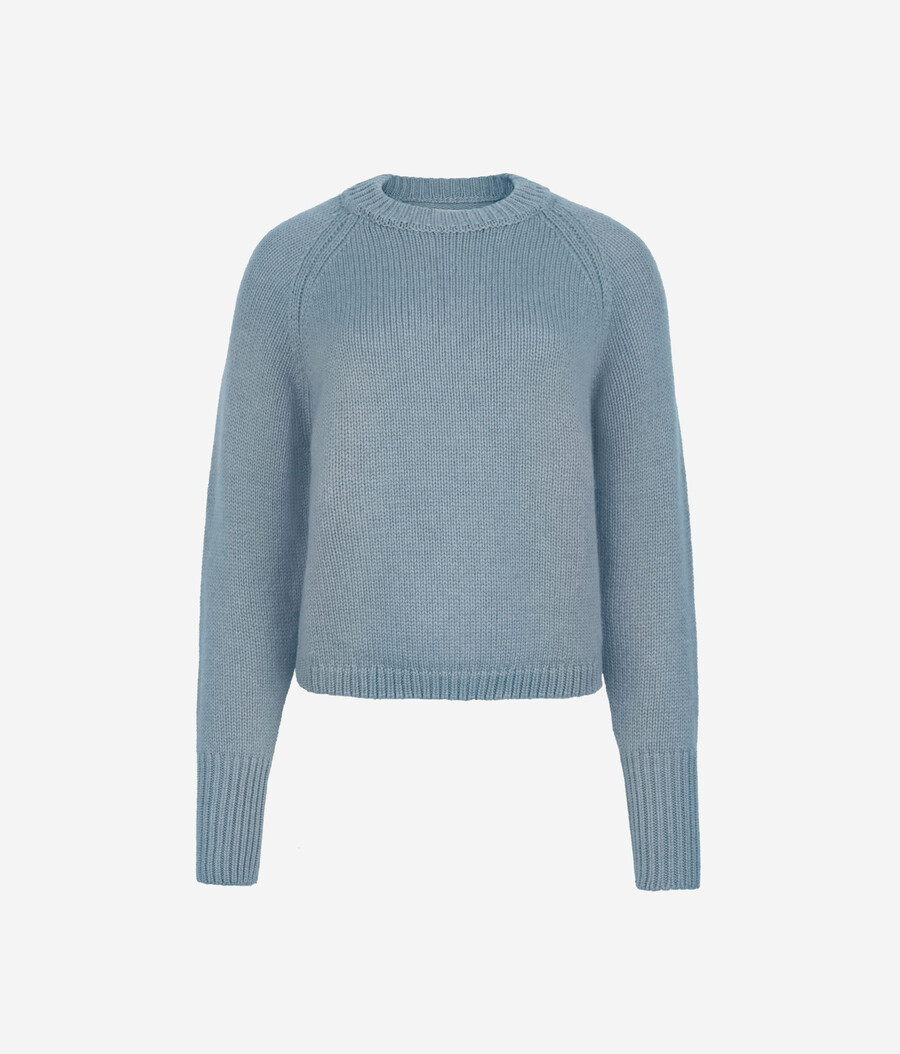 rundhals-pullover aus kaschmir-trikot