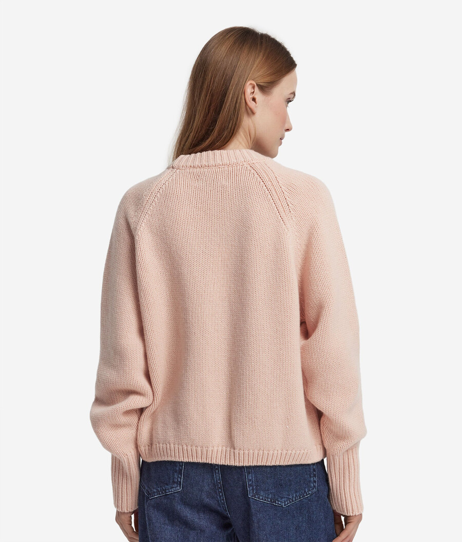 rundhals-pullover aus kaschmir-trikot