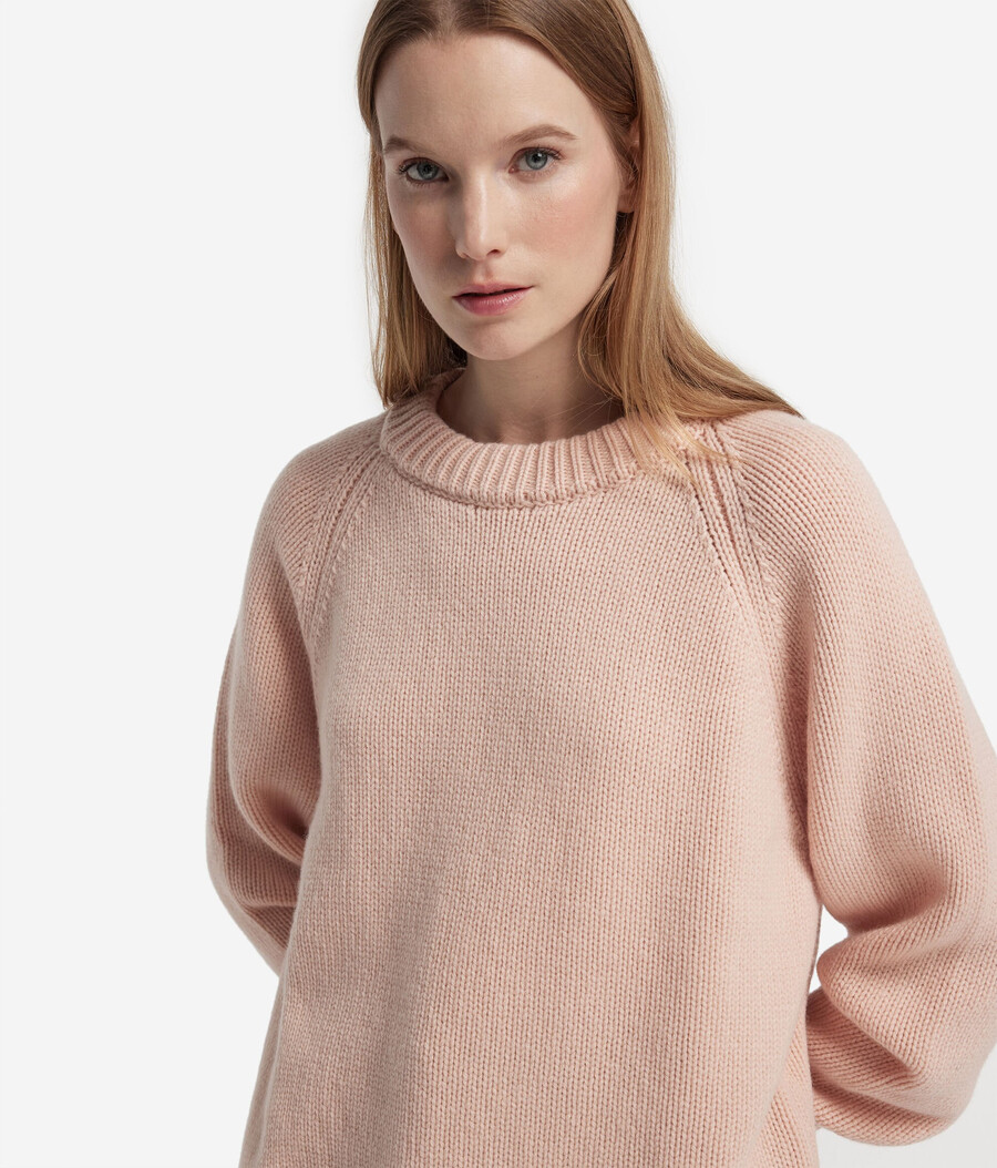 rundhals-pullover aus kaschmir-trikot