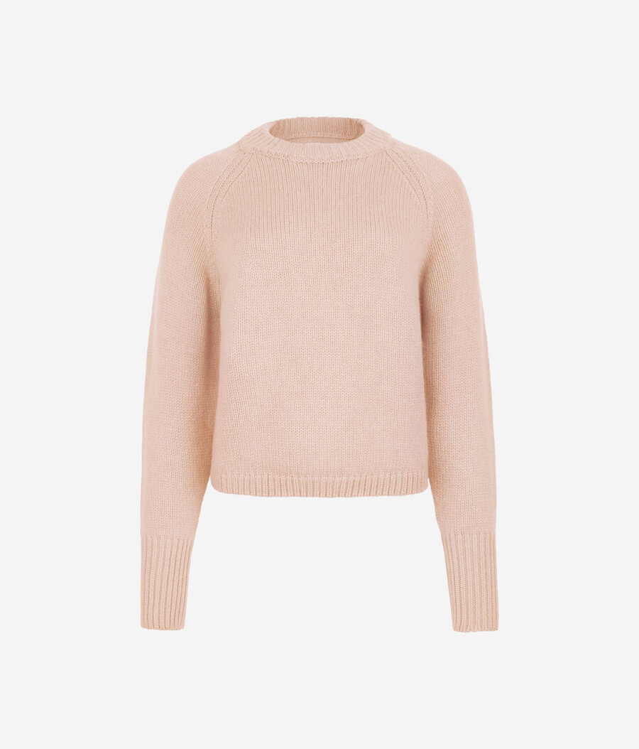 rundhals-pullover aus kaschmir-trikot