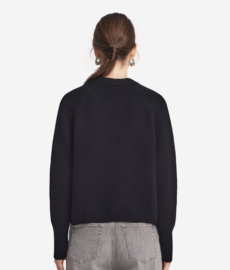 rundhals-pullover aus kaschmir-trikot