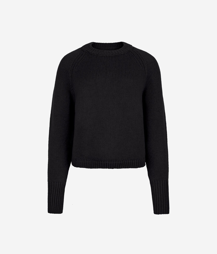 rundhals-pullover aus kaschmir-trikot