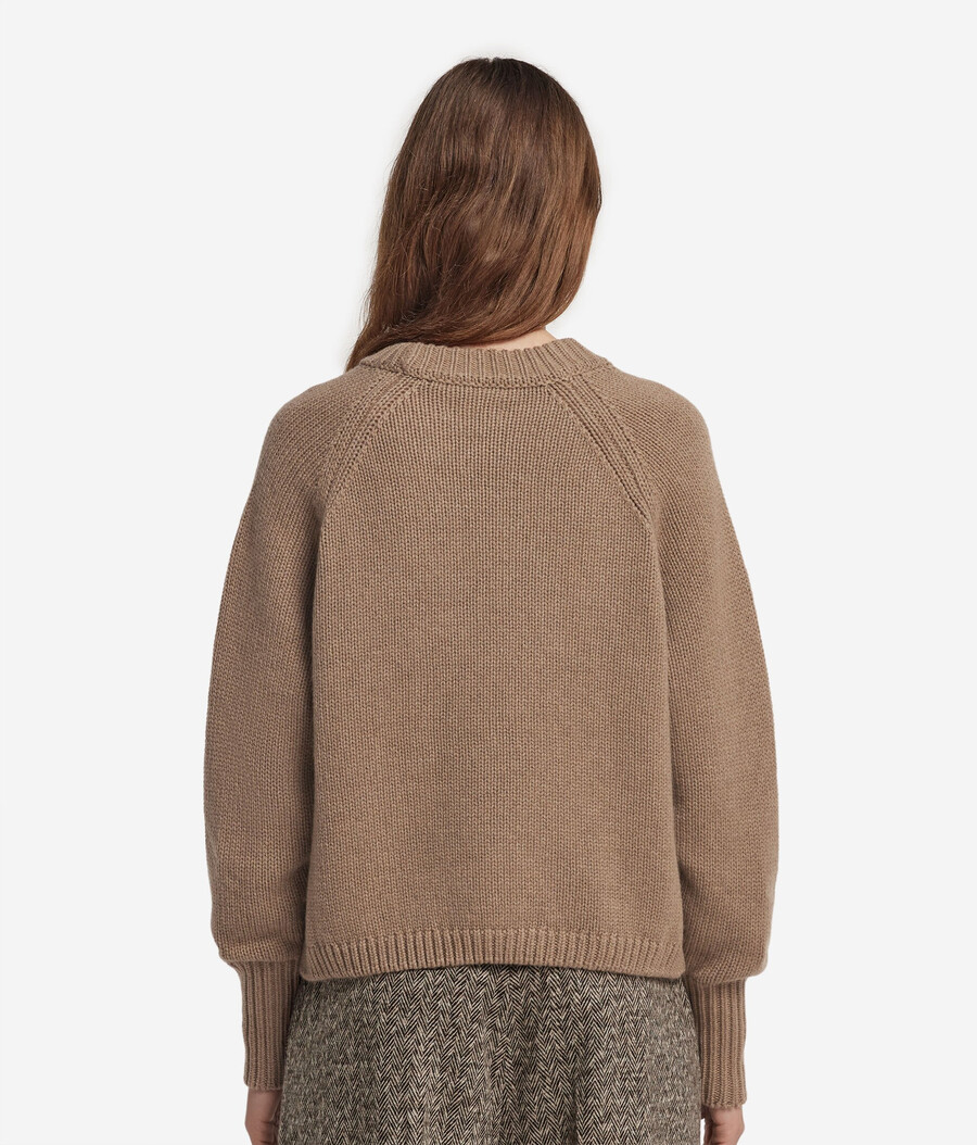 rundhals-pullover aus kaschmir-trikot