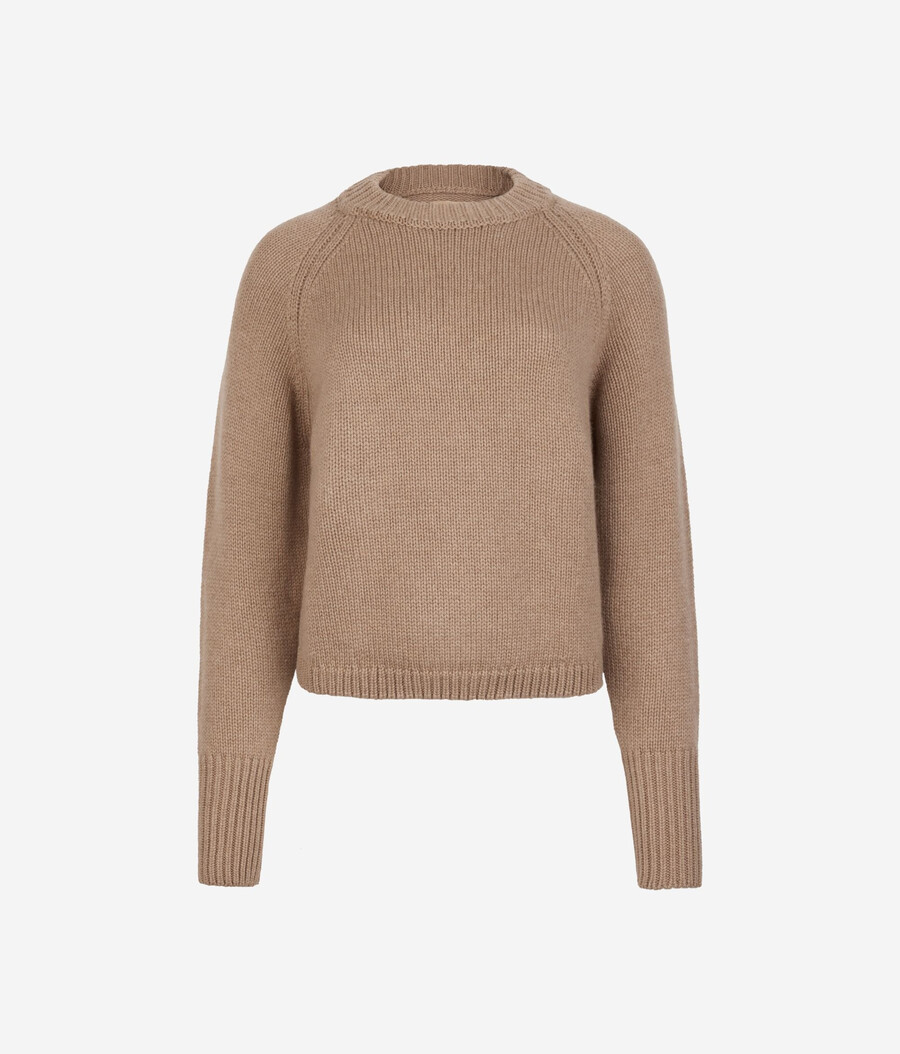 rundhals-pullover aus kaschmir-trikot