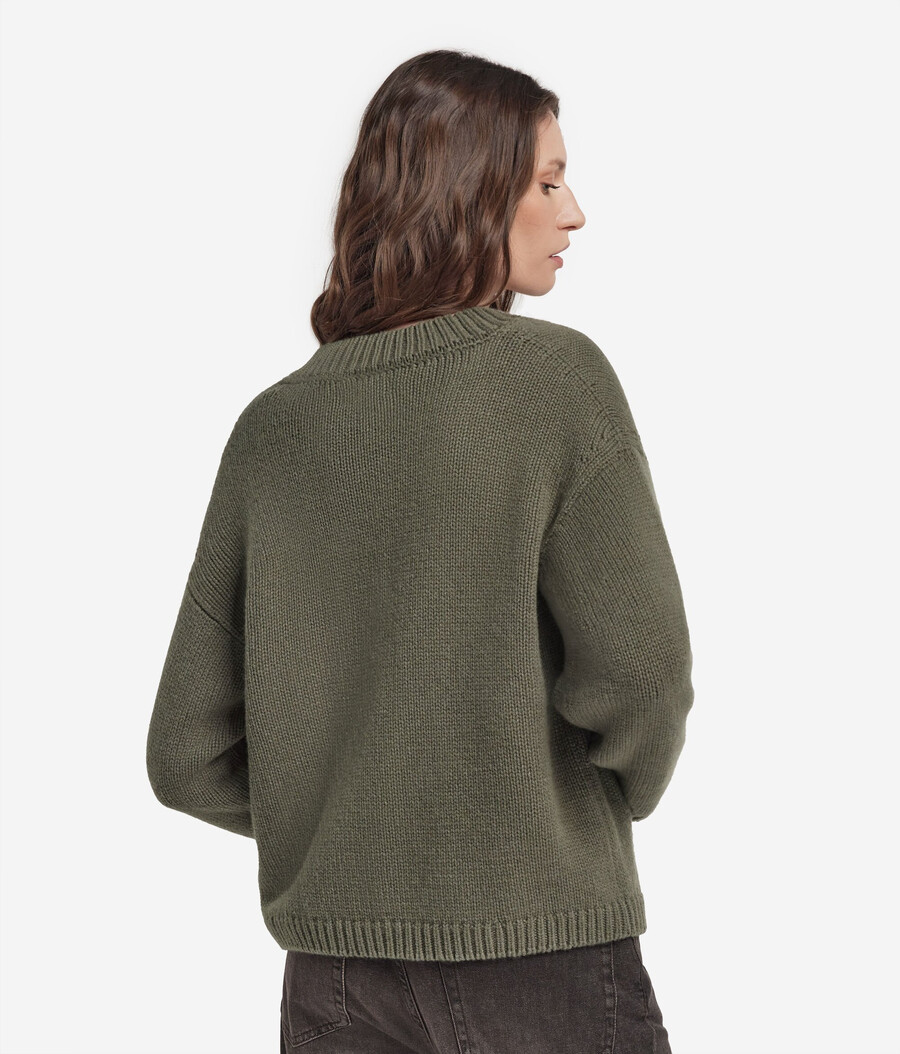 ultraweicher kaschmir-trikot-pullover mit v-ausschnitt