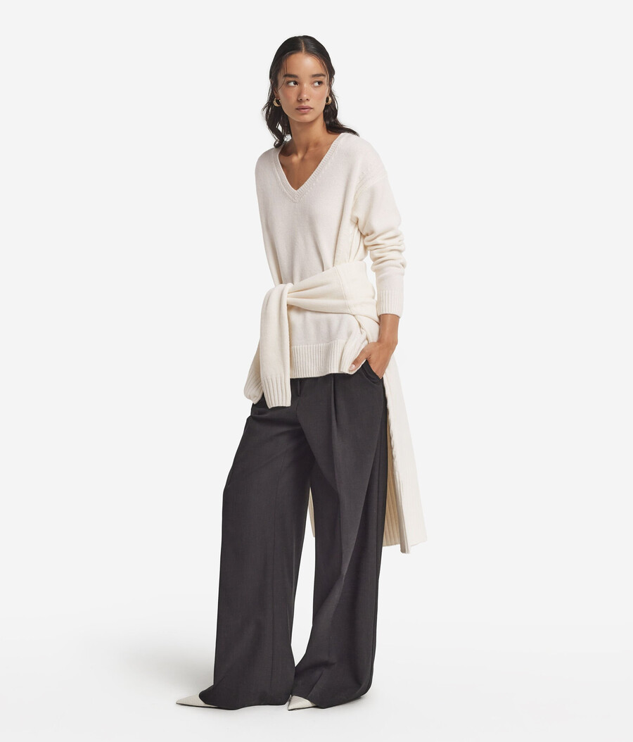 ultraweicher kaschmirpullover mit zopfmuster