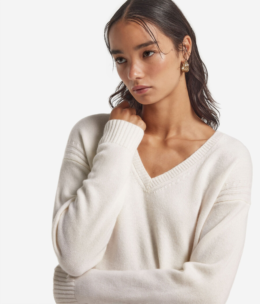 ultraweicher kaschmirpullover mit zopfmuster