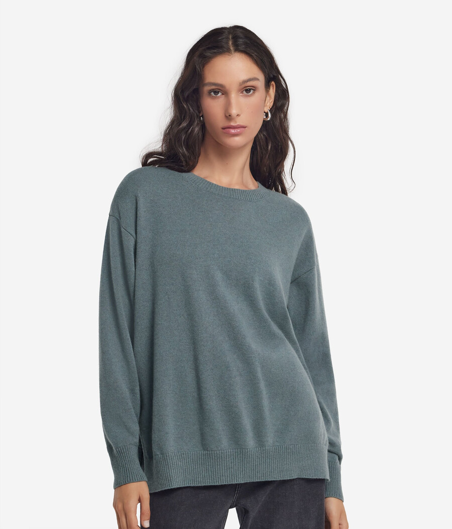 ultraweicher kaschmirpullover mit schlitzen