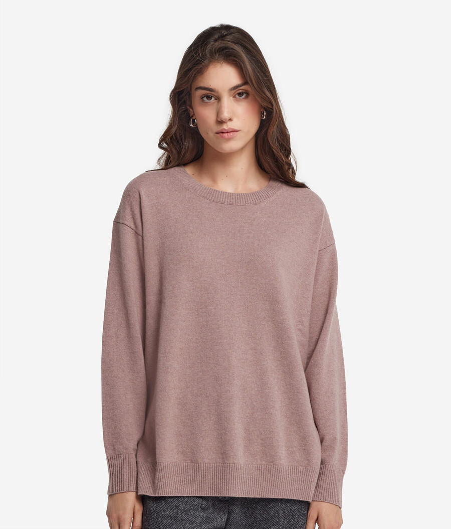 ultraweicher kaschmirpullover mit schlitzen