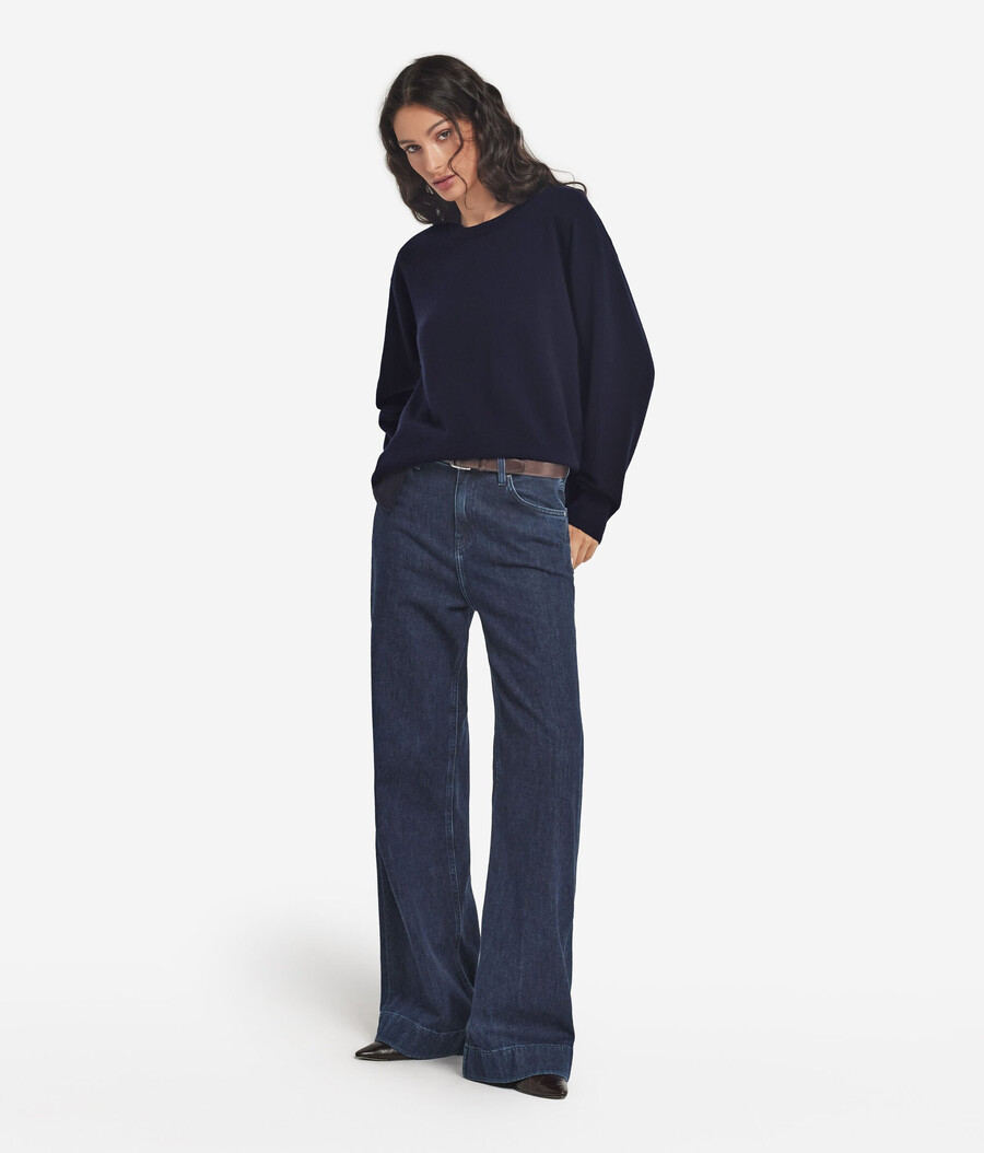 ultraweicher kaschmirpullover mit schlitzen
