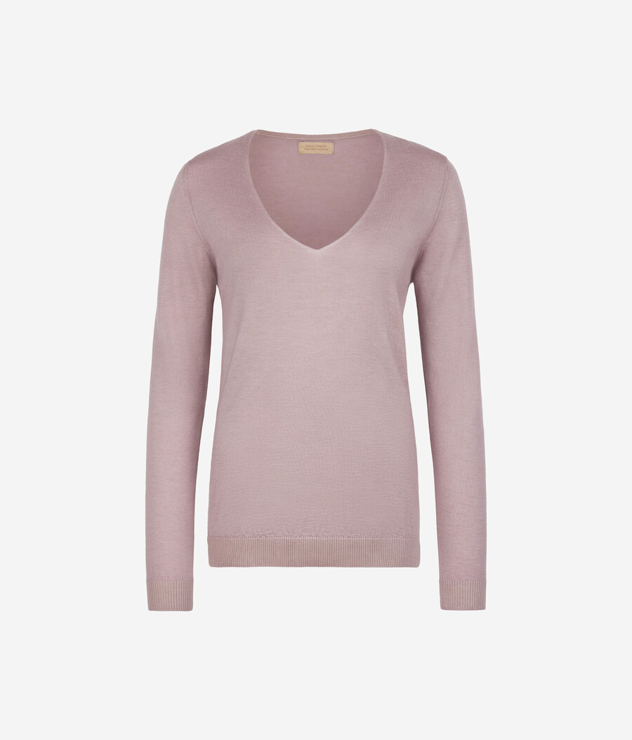 ultrafeiner kaschmirpullover mit v-ausschnitt