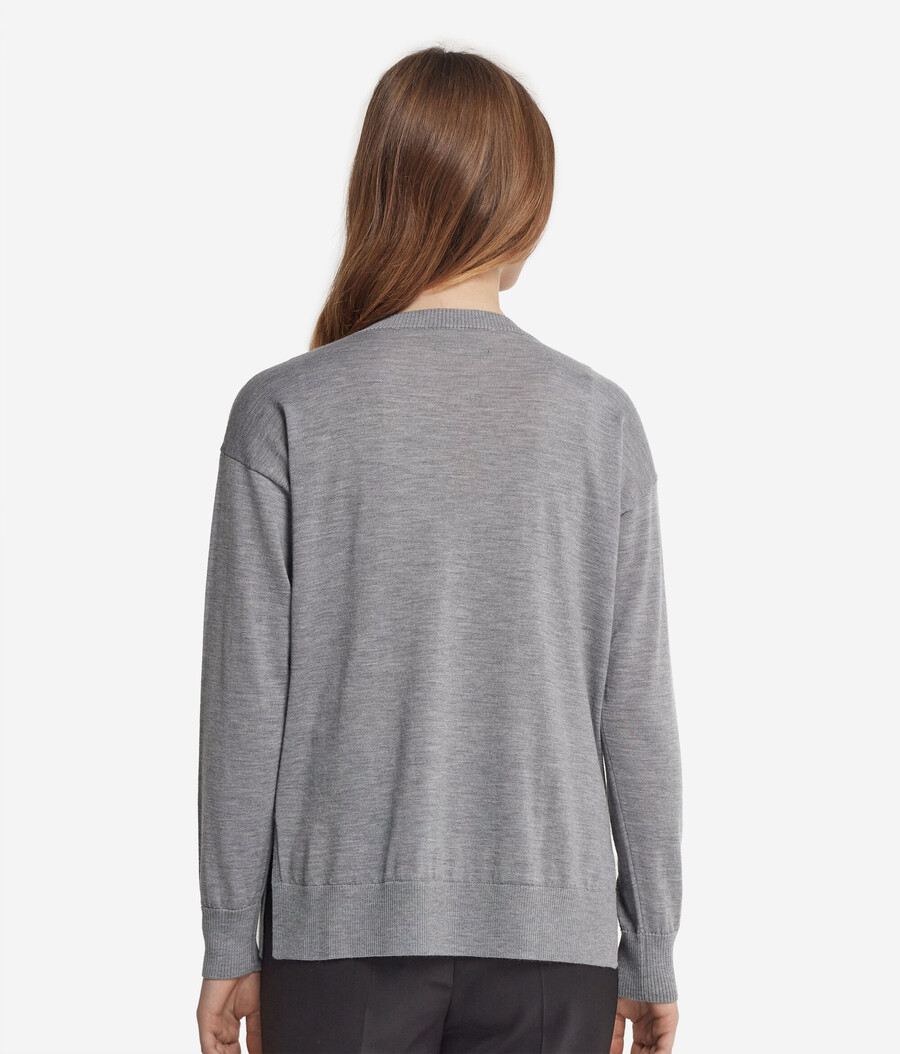 kaschmirpullover mit v-ausschnitt und schlitzen