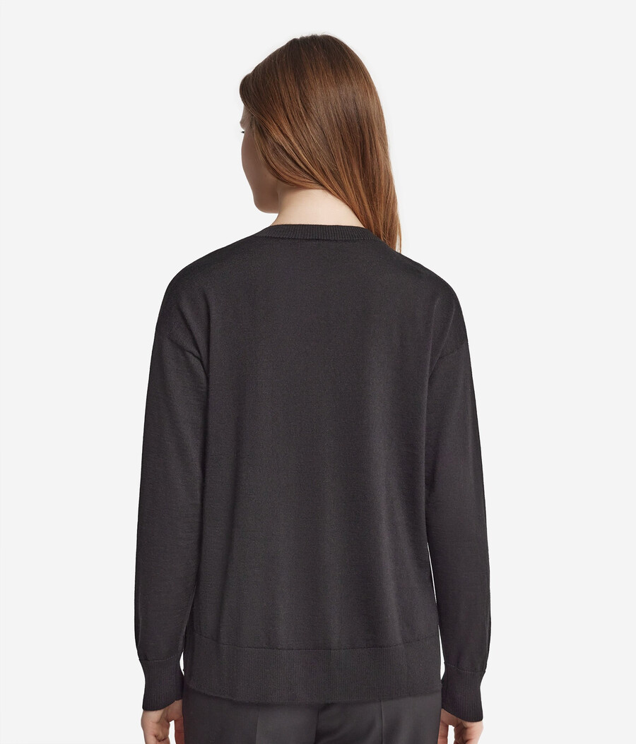 kaschmirpullover mit v-ausschnitt und schlitzen