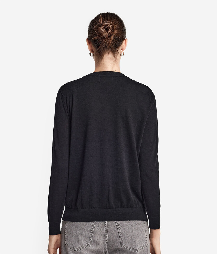 rundhals-pullover aus ultrafeinem kaschmir