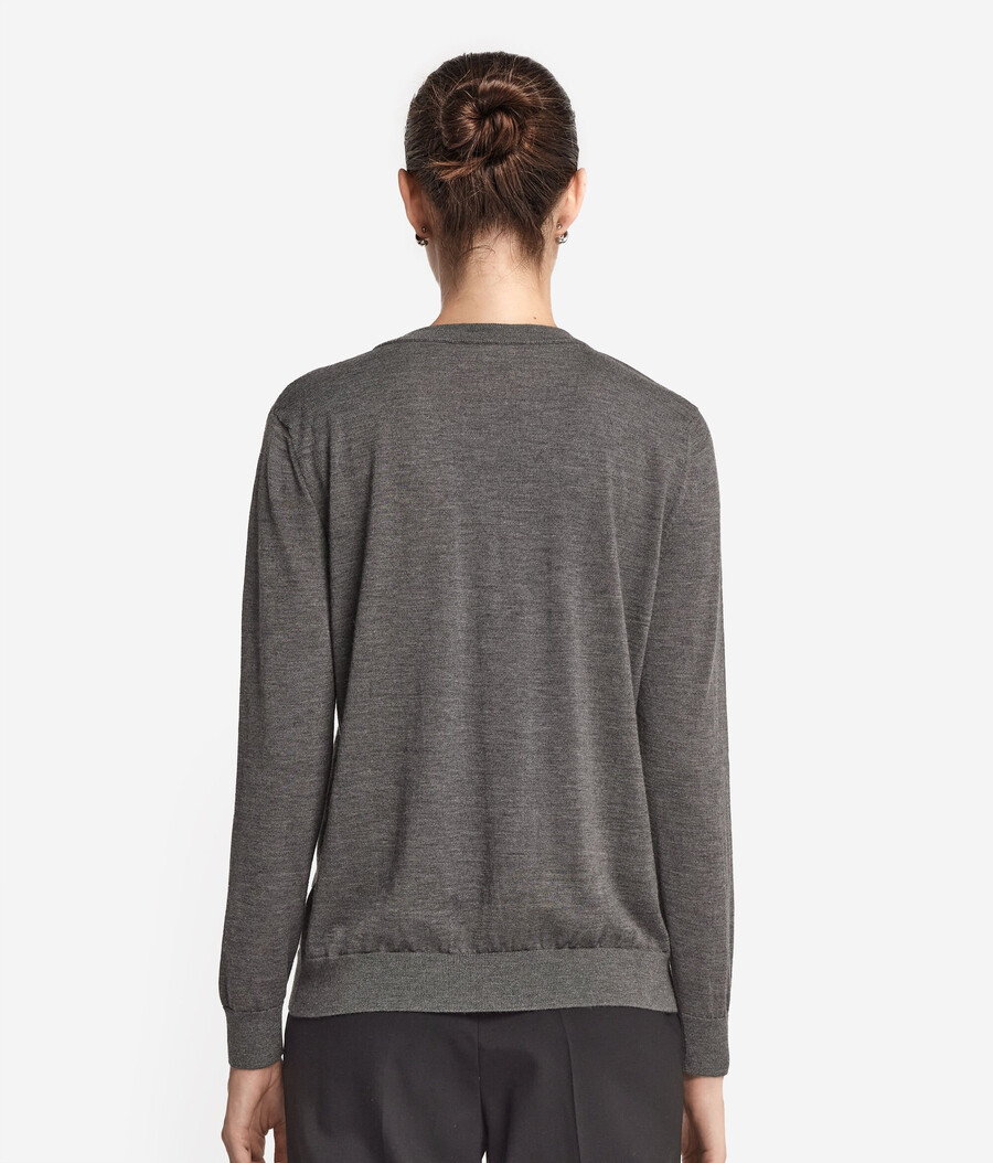 rundhals-pullover aus ultrafeinem kaschmir