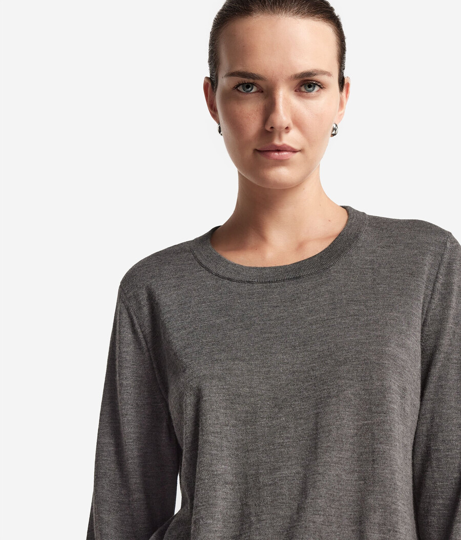 rundhals-pullover aus ultrafeinem kaschmir