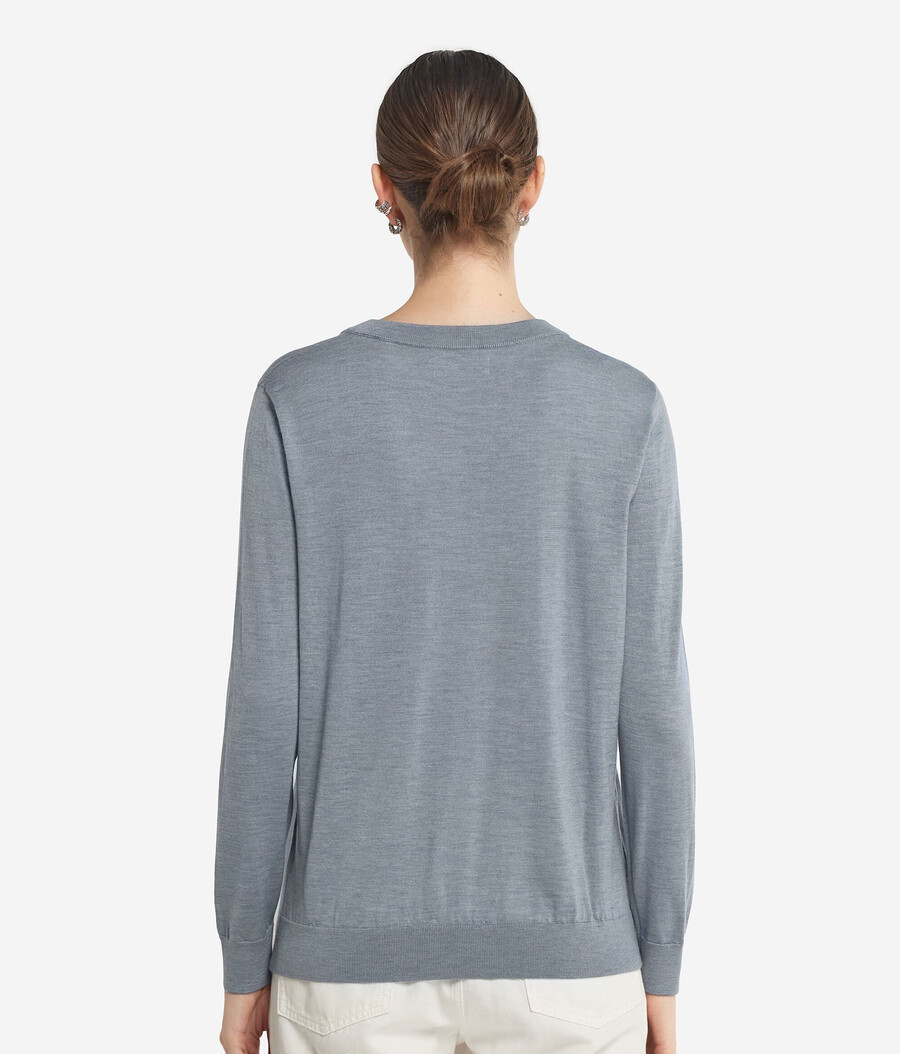 rundhals-pullover aus ultrafeinem kaschmir