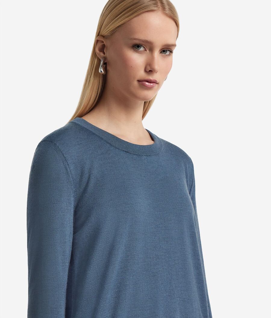 rundhals-pullover aus ultrafeinem kaschmir