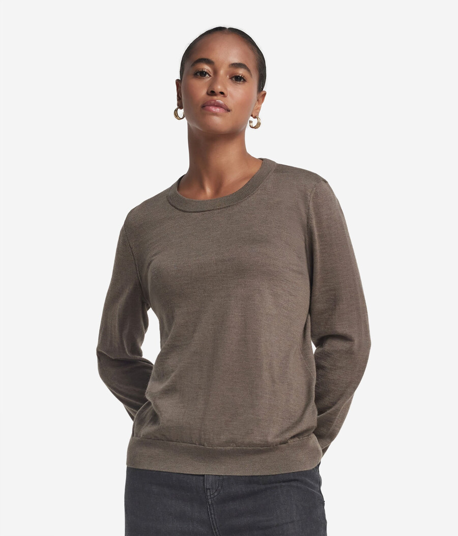 rundhals-pullover aus ultrafeinem kaschmir