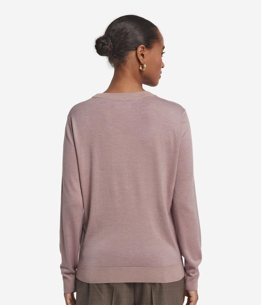 rundhals-pullover aus ultrafeinem kaschmir