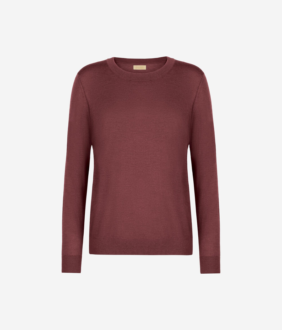 rundhals-pullover aus ultrafeinem kaschmir