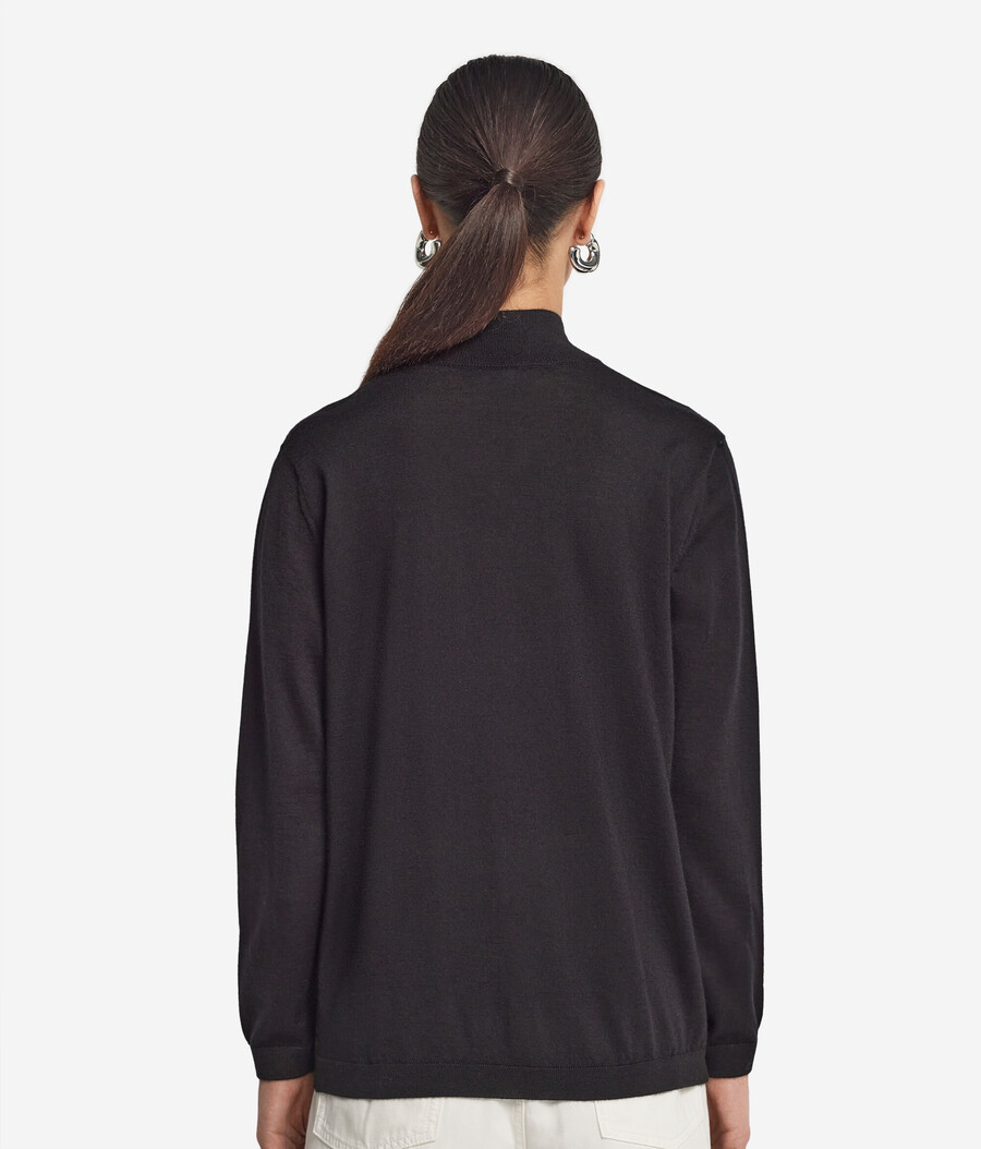 rollkragenpullover mit kaschmir-finish