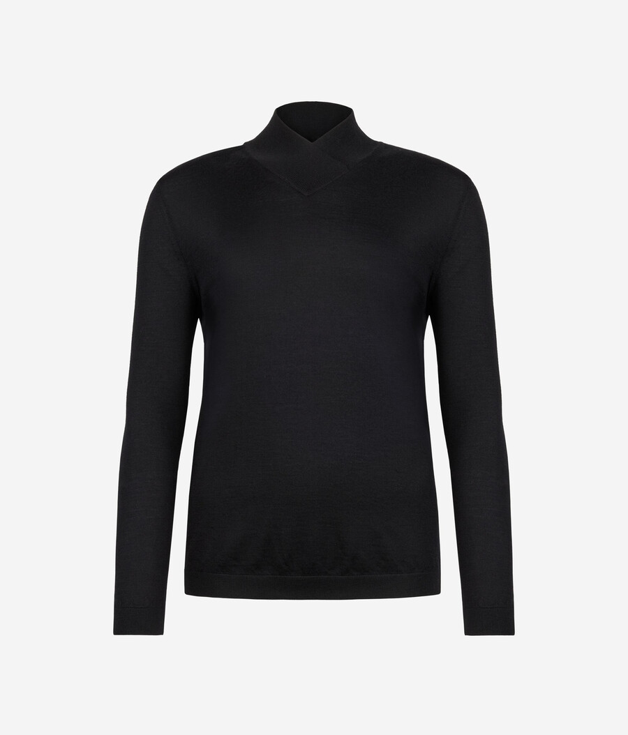 rollkragenpullover mit kaschmir-finish