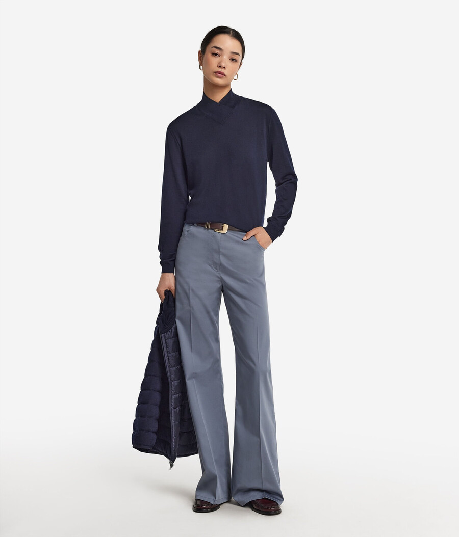 rollkragenpullover mit kaschmir-finish