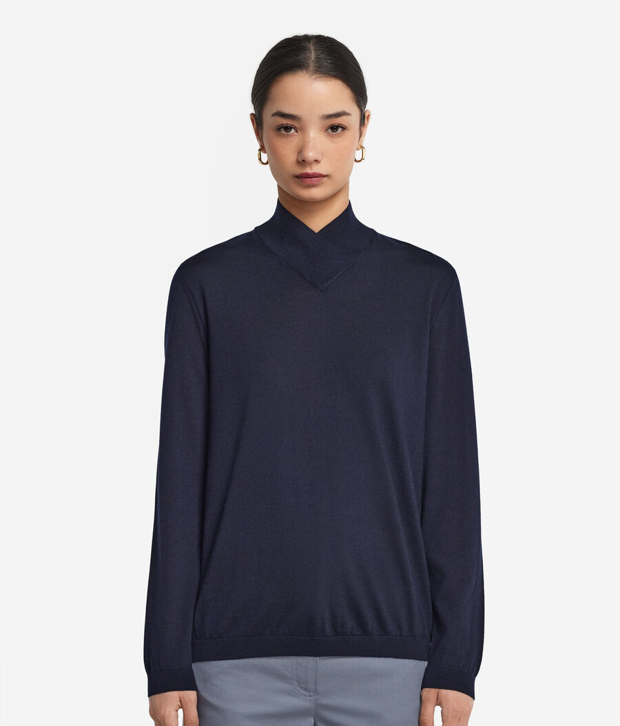 rollkragenpullover mit kaschmir-finish