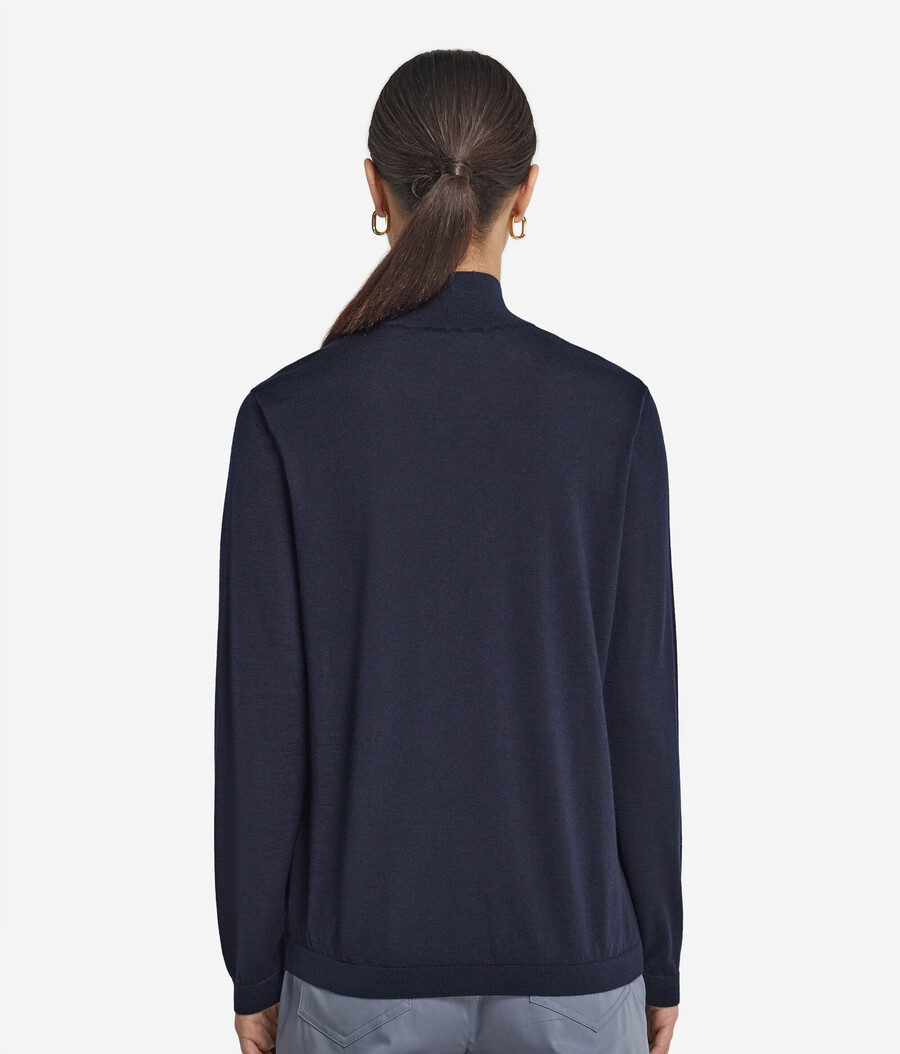 rollkragenpullover mit kaschmir-finish
