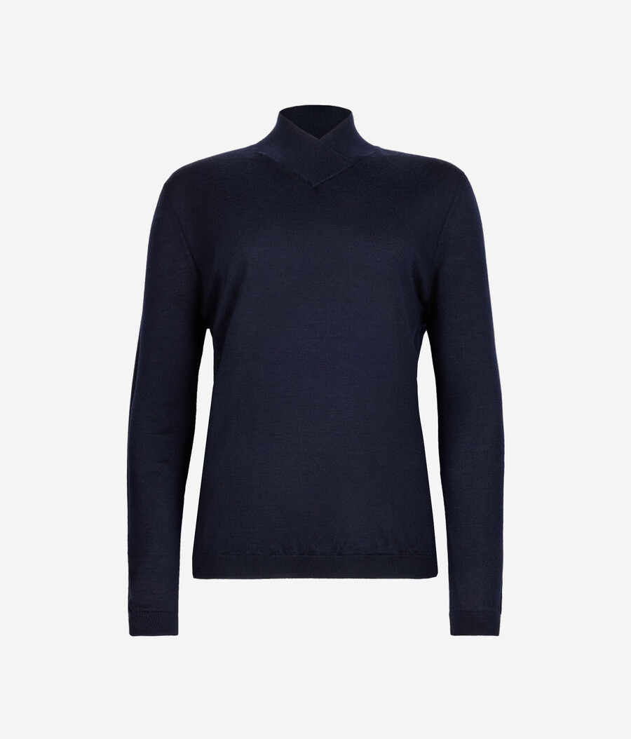 rollkragenpullover mit kaschmir-finish