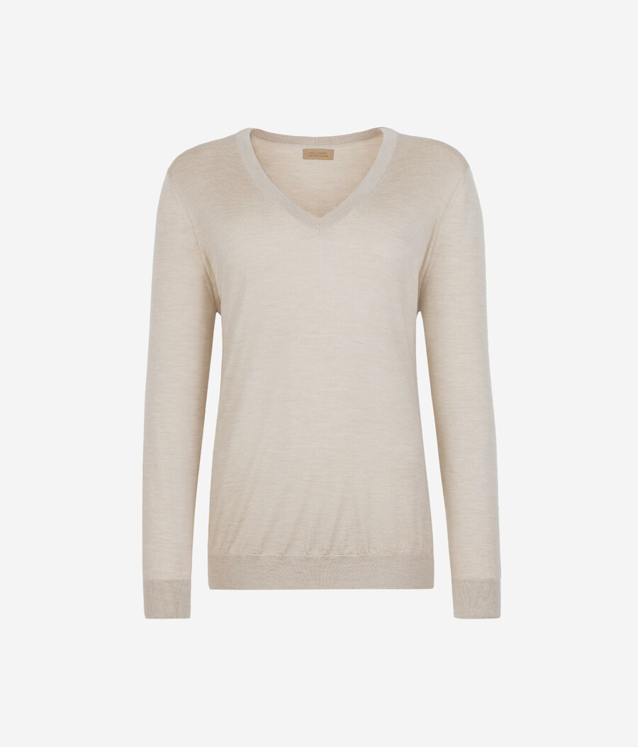 ultrafeiner kaschmirpullover mit v-ausschnitt