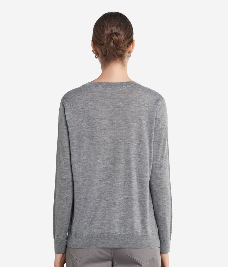 ultrafeiner kaschmirpullover mit v-ausschnitt