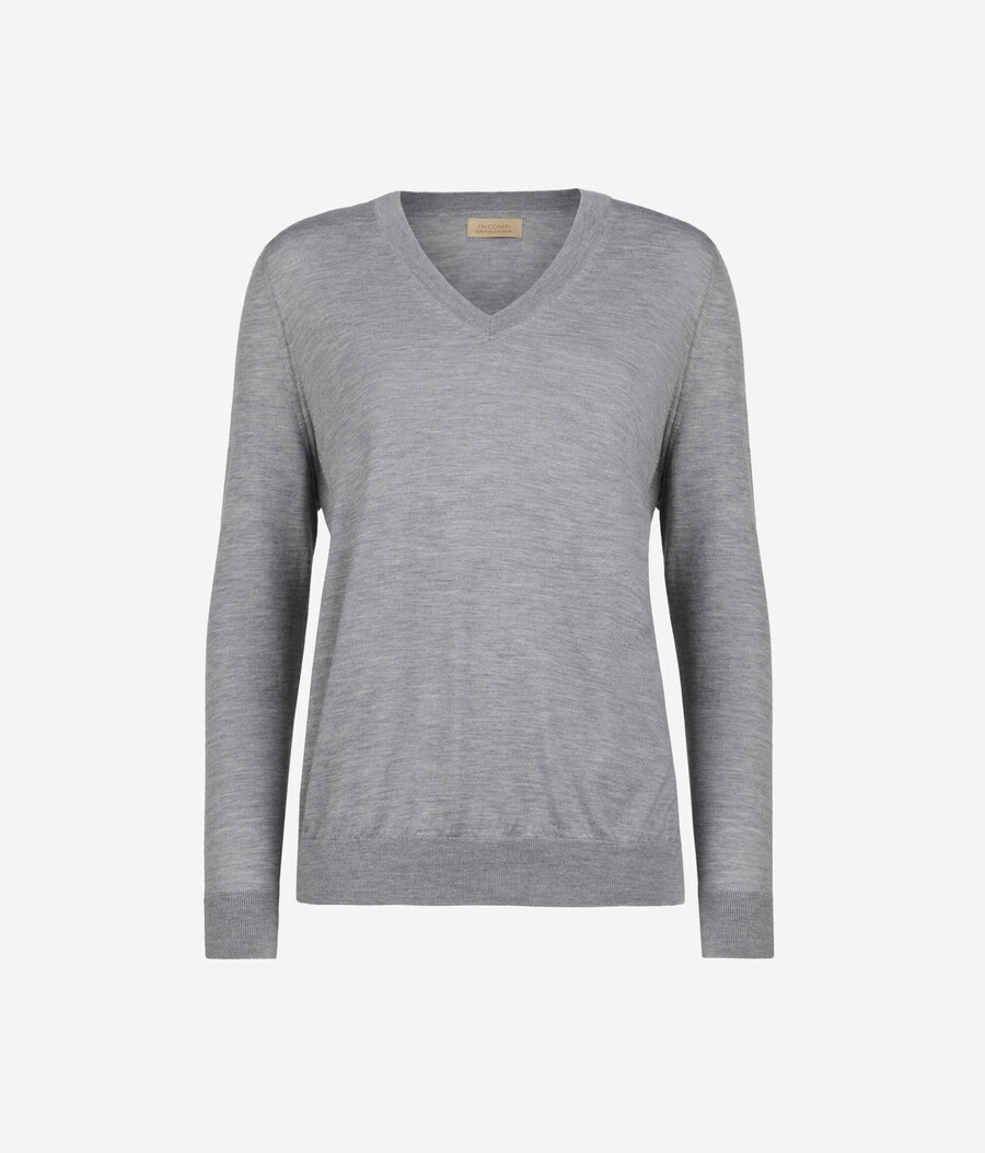 ultrafeiner kaschmirpullover mit v-ausschnitt