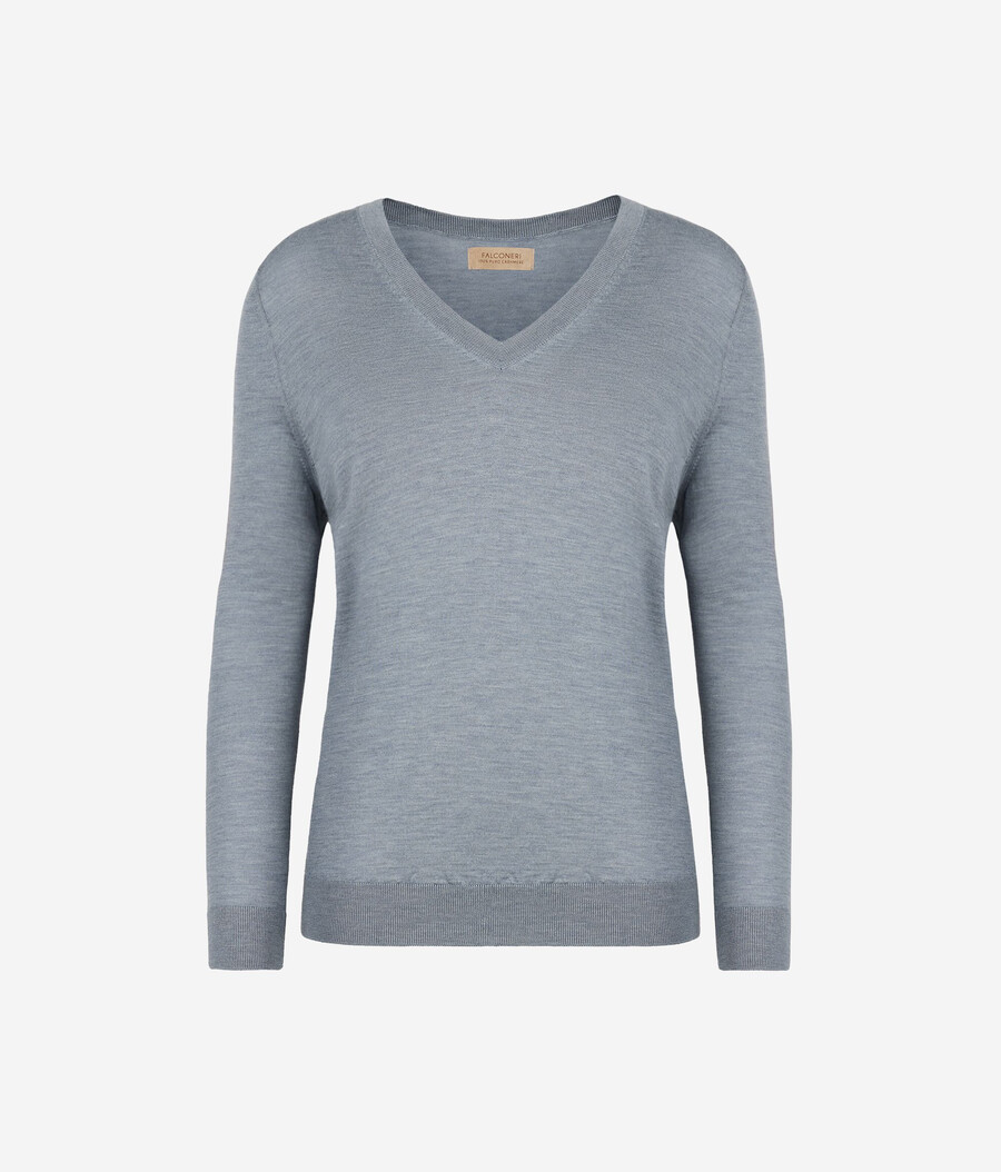 ultrafeiner kaschmirpullover mit v-ausschnitt