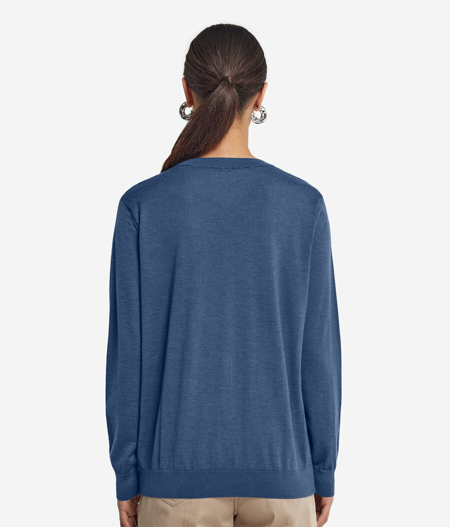 ultrafeiner kaschmirpullover mit v-ausschnitt