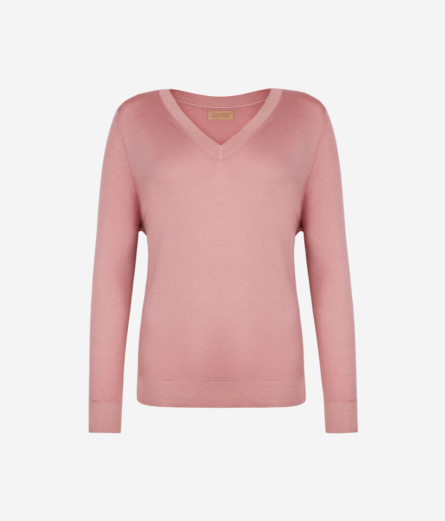 ultrafeiner kaschmirpullover mit v-ausschnitt