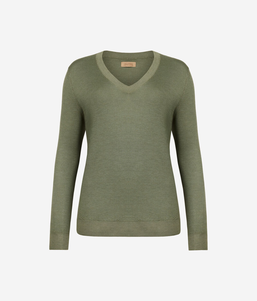 ultrafeiner kaschmirpullover mit v-ausschnitt