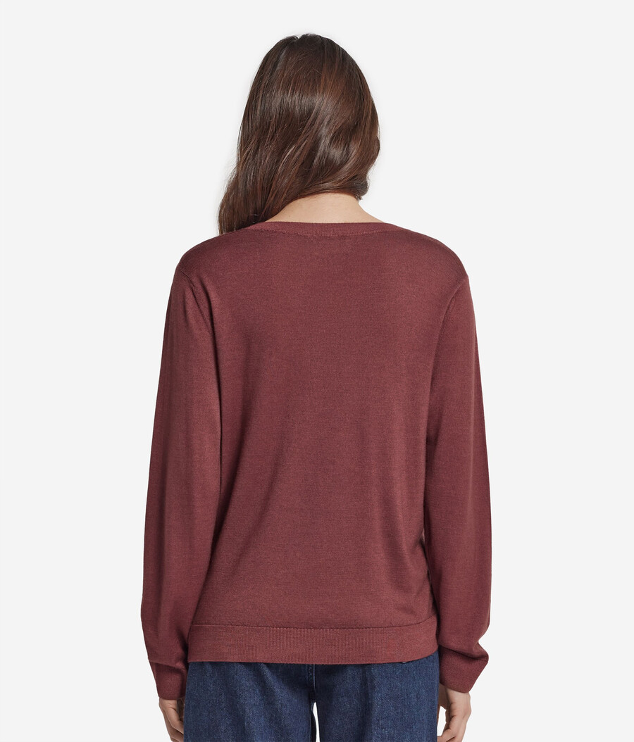 ultrafeiner kaschmirpullover mit v-ausschnitt
