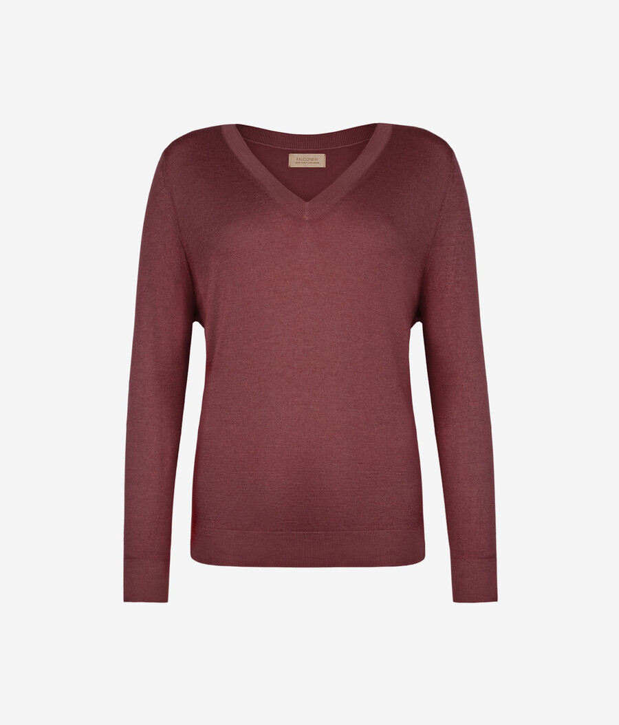 ultrafeiner kaschmirpullover mit v-ausschnitt