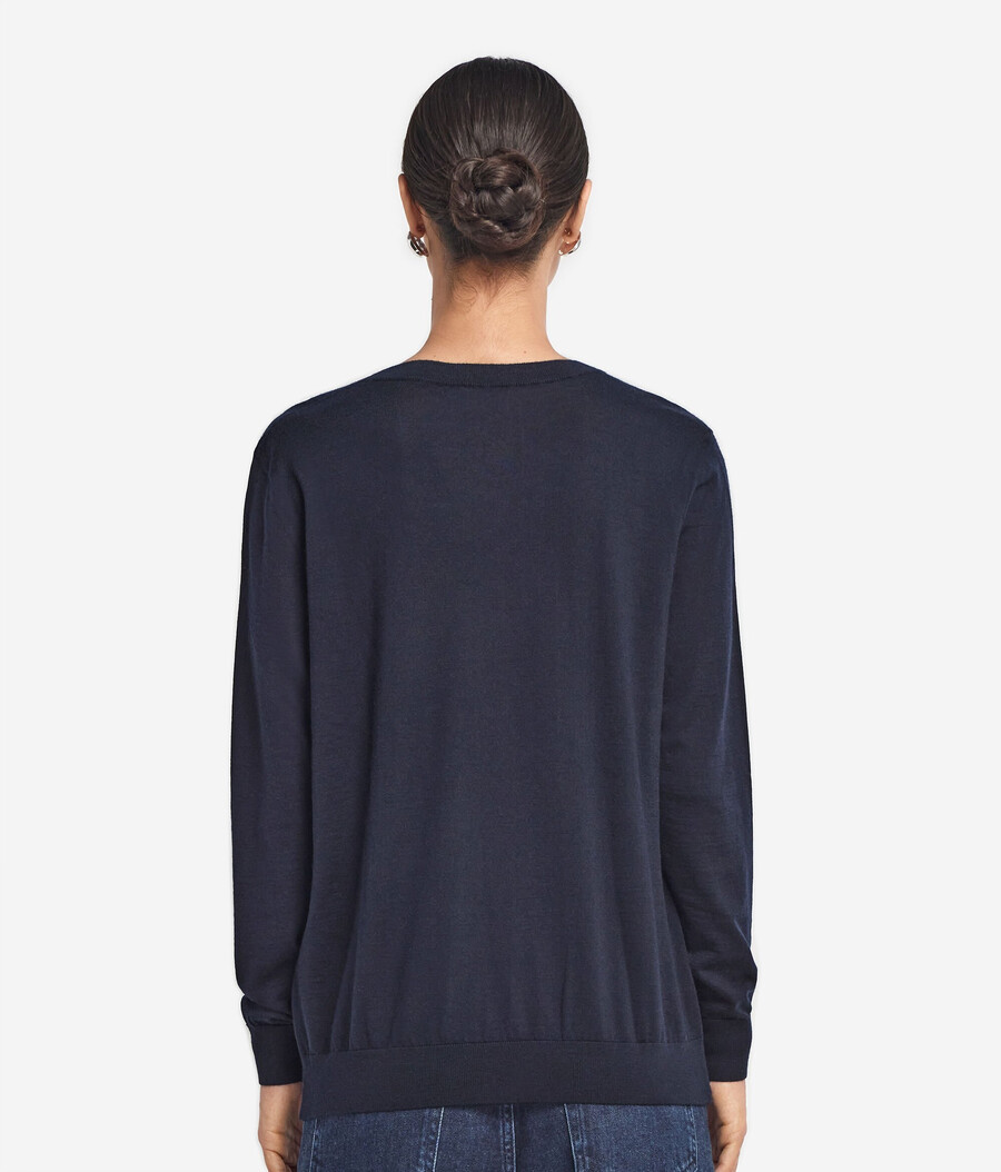 ultrafeiner kaschmirpullover mit v-ausschnitt
