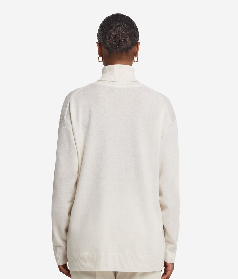 ultraweicher kaschmir-rollkragenpullover mit schlitzen